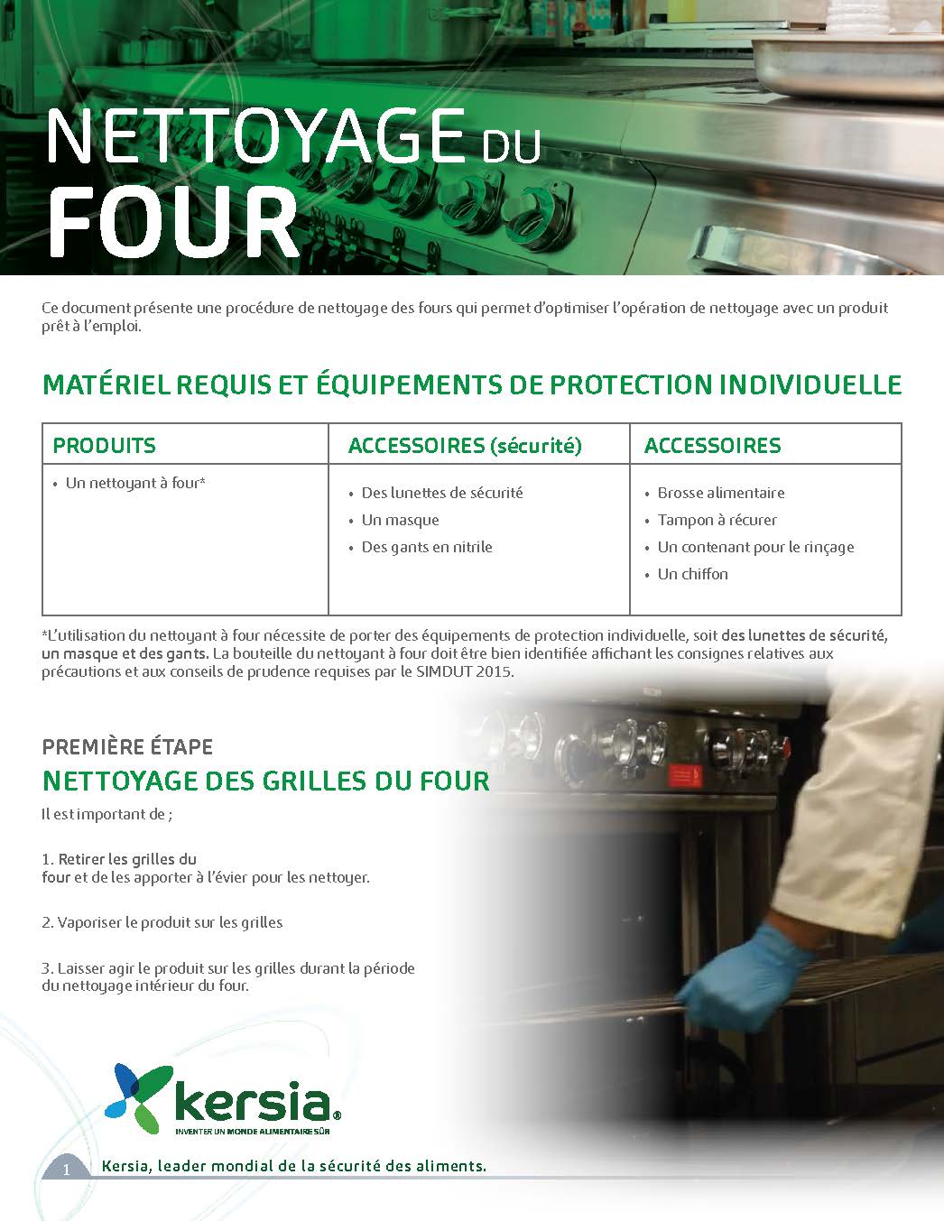 Fiche Méthode NETTOYAGE DU FOUR Kersia Canada — free download